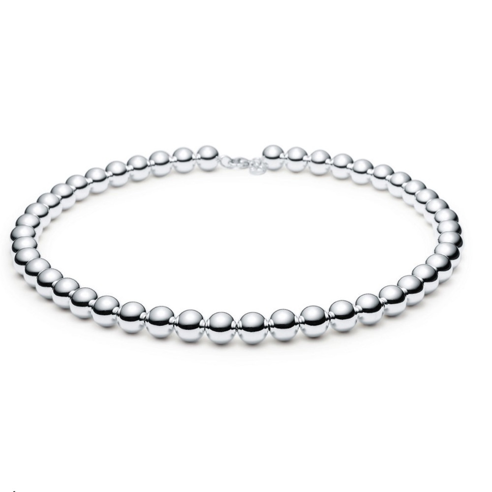 Like New Tiffany 925 Sterling Silver “ Hardwear”Beaded Necklace Retails $1000.